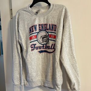 Gray New England Football Sweatshirt